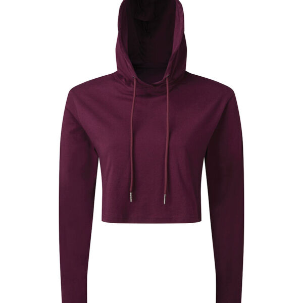 Women's TriDri® cropped hooded long sleeve t-shirt Thumbnail