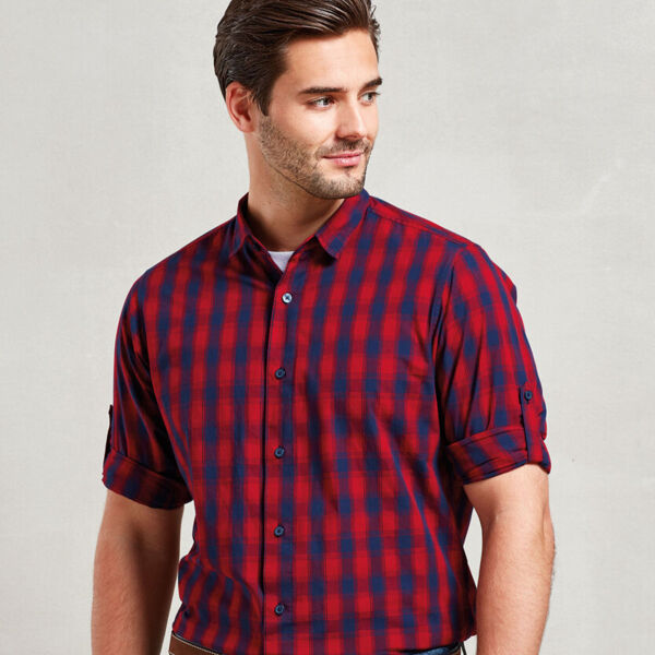 Mulligan check cotton long sleeve shirt Thumbnail