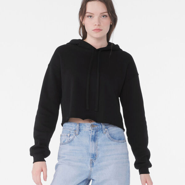 Women's cropped fleece hoodie Thumbnail