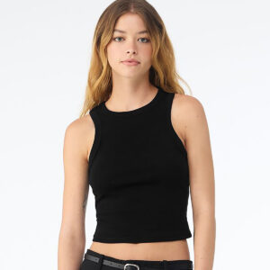 Women’s micro rib racer tank
