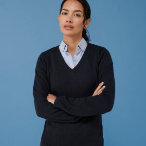 Women's 12 gauge v-neck jumper