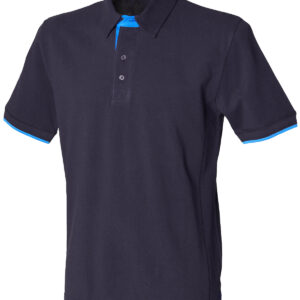 Contrast piqué polo shirt