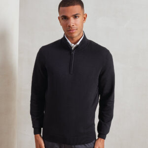 ¼ zip knitted sweater