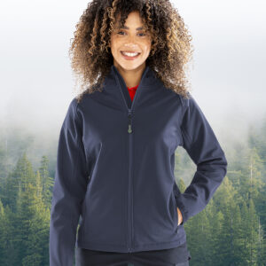 Women’s recycled 3-layer printable hooded softshell